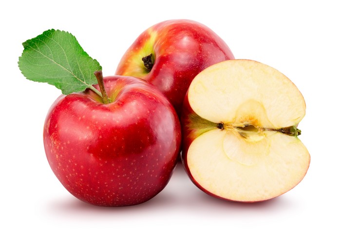 Red Apples on White Background