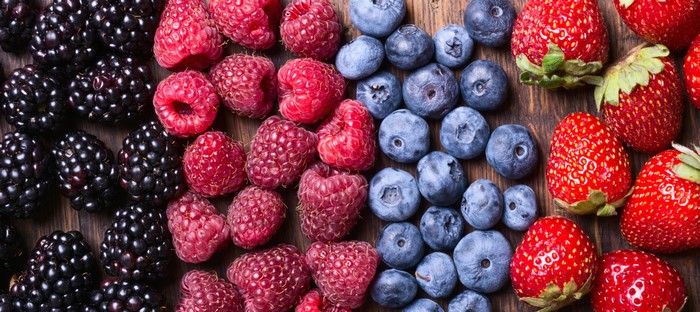 Blackberries, Raspberries, Blueberries, and Strawberries