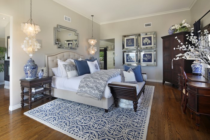 Bedroom Interior Design with Bed and Carpet