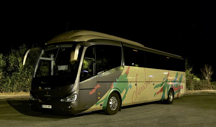 IRIZAR i6 Scania bus with "Sanchez" livery