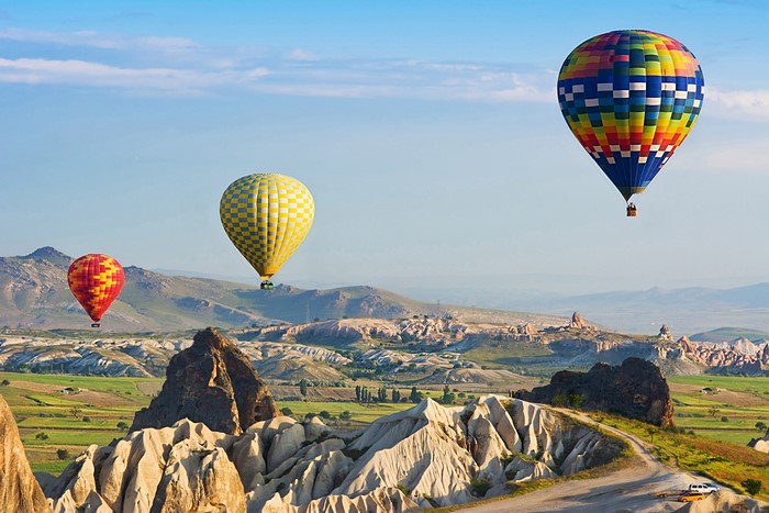 Hot air balloons over Cappadocia, Turkey