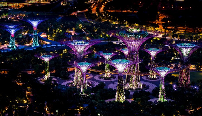 Gardens by the Bay Singapore at Night