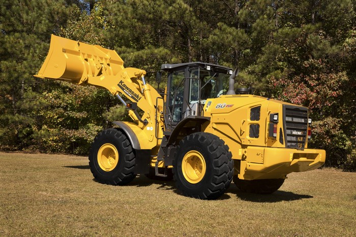 Yellow Kawasaki-KCM 80Z7 Wheel Loader