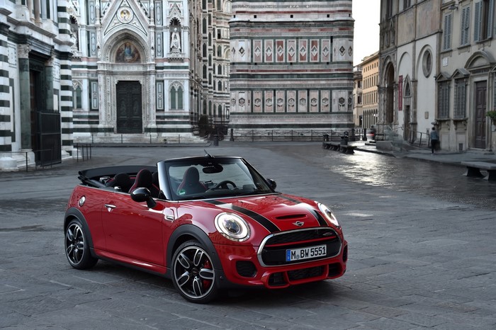 Red 2016 John Cooper Works Cabrio Mini in Florence