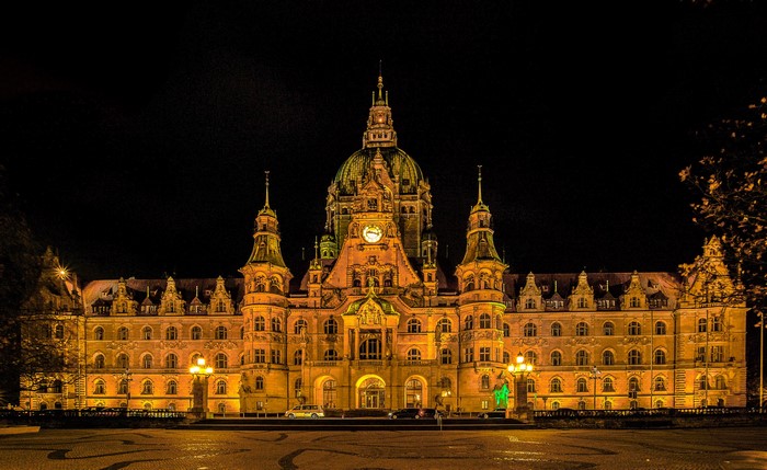 New City Hall Hannover at Night