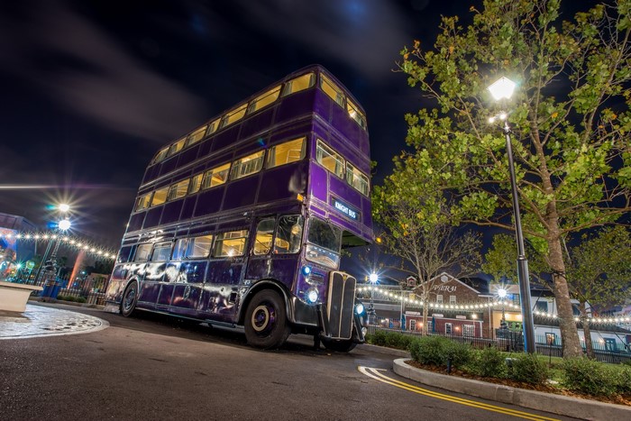Knight Bus from Harry Potter at Night
