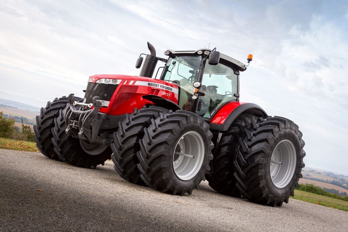 Massey Ferguson 8737 Tractor on a Road