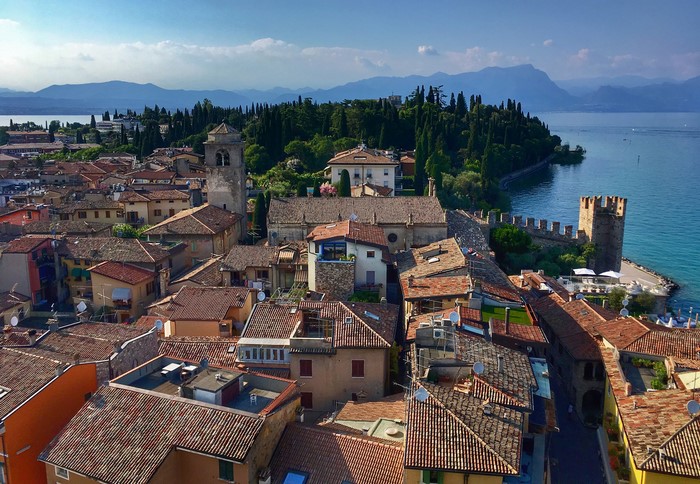Sirmione, Italy: Rooftops and Lake Garda
