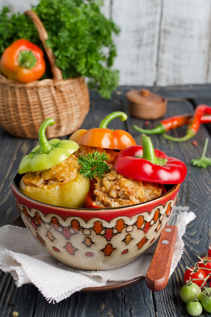 Stuffed Bell Peppers in a Bowl