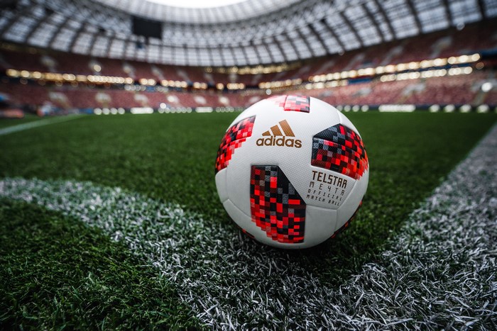 Adidas Telstar 18 Official Match Ball on Stadium Field