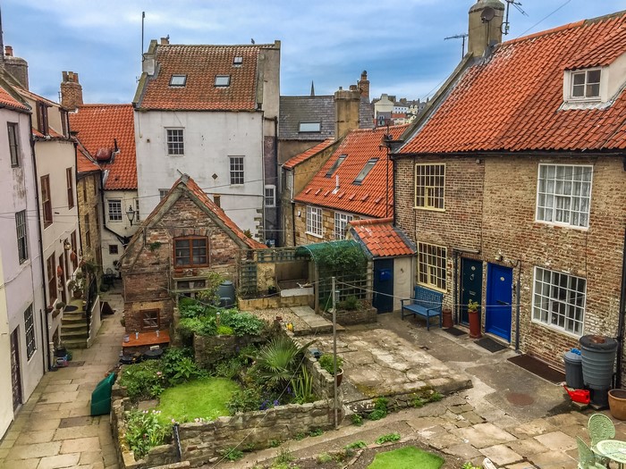 Houses on Airy Hill in Whitby, England