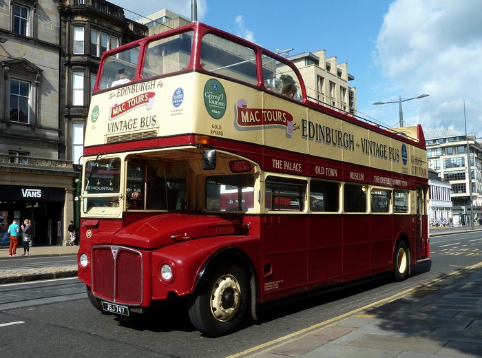 Red AEC Routemaster Vintage Bus in Edinburgh