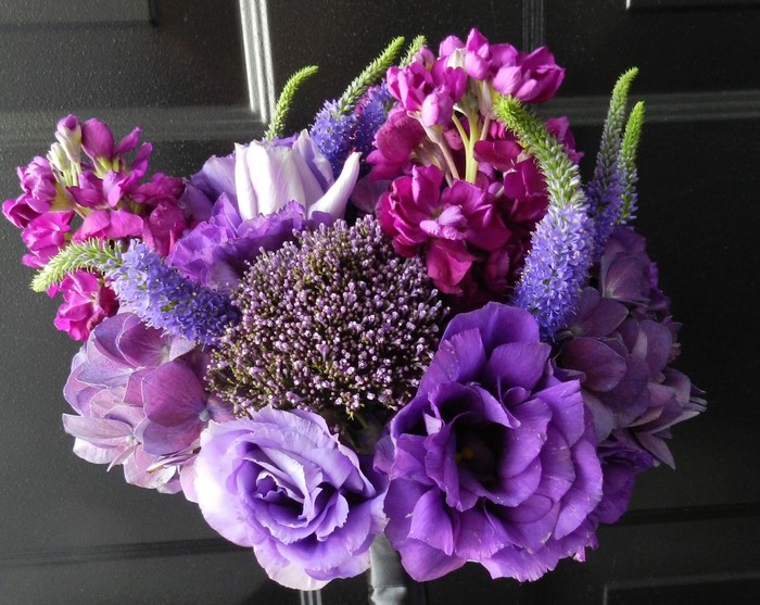 Purple and pink floral bouquet