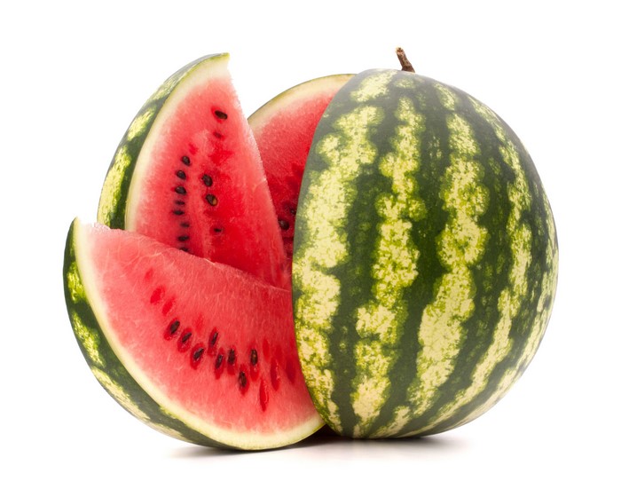 Watermelons on a white background