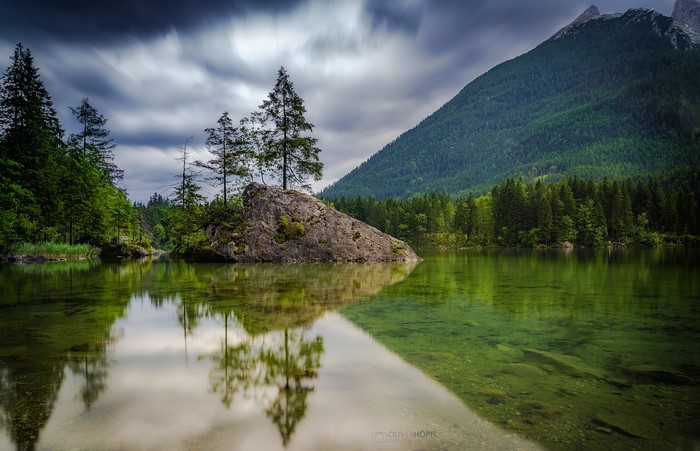 4K Hintersee Lake Germany Mountains Forests Trees