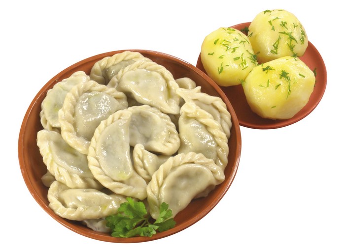 Pierogi with potatoes and dill