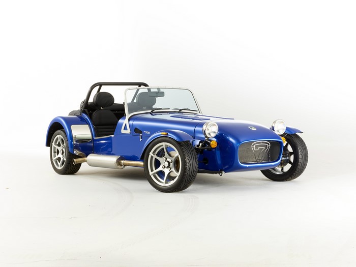 Blue Caterham 7 275 S sports car