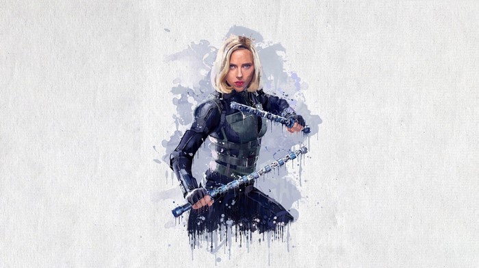 Black Widow from Avengers: Infinity War Painting Art