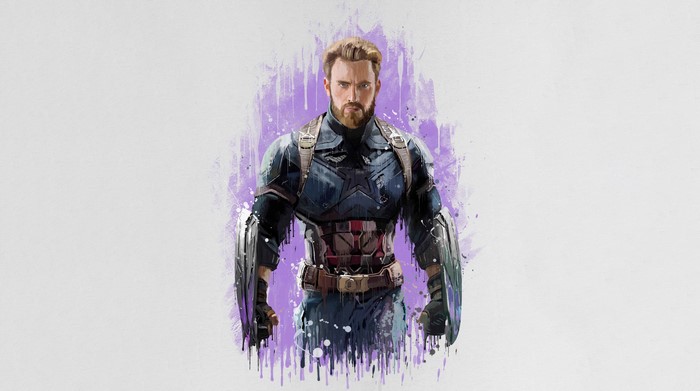 Captain America from Avengers: Infinity War Painting Art
