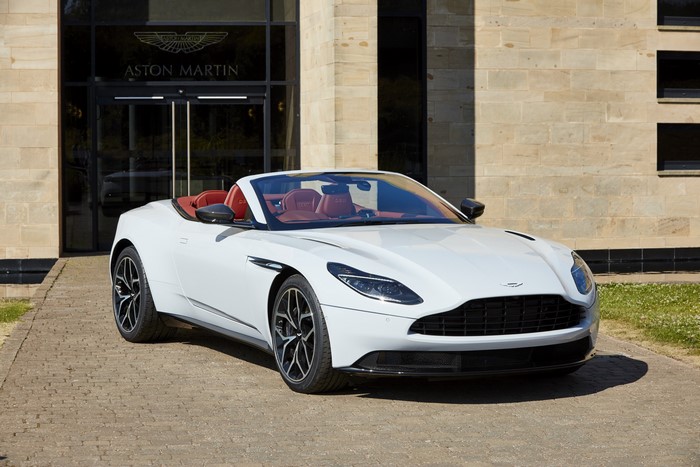 White Aston Martin DB11 V8 Volante Cabriolet