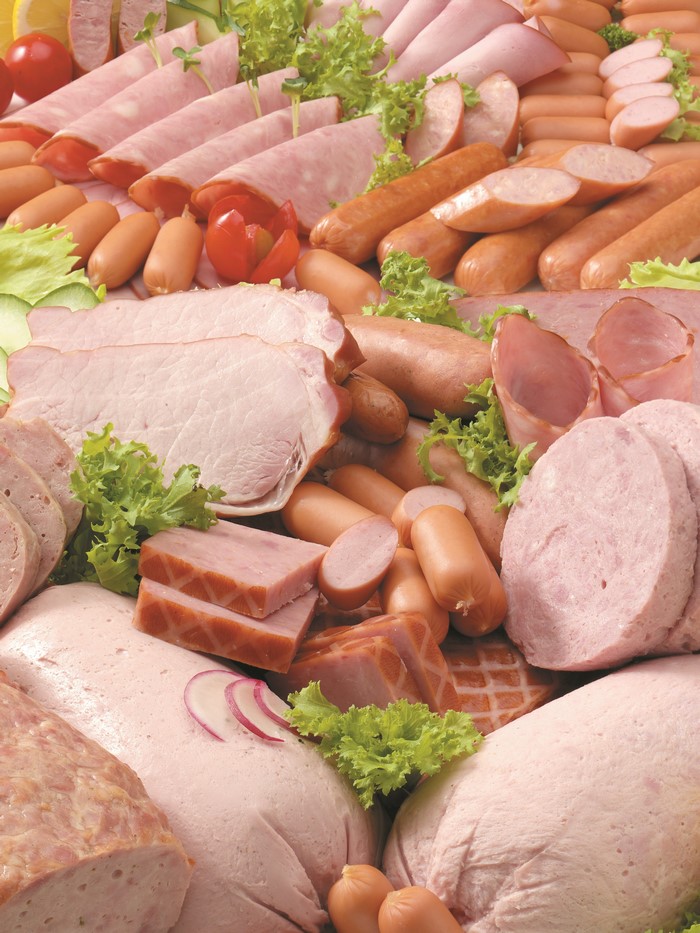 Assortment of cured meats and sausages