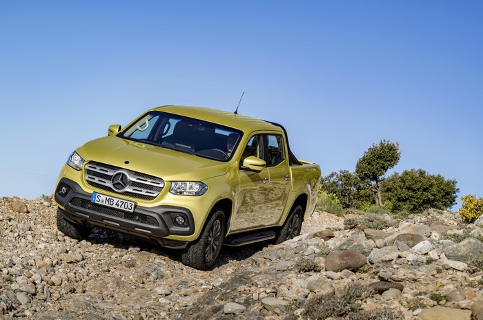 Mercedes-Benz X-Class Pickup Truck on Rocky Terrain