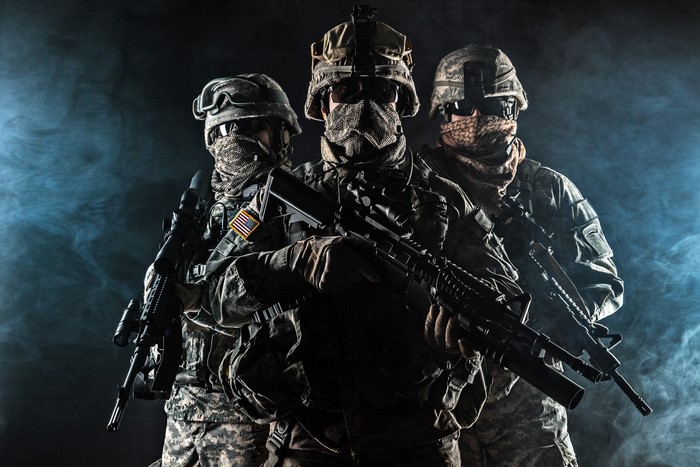 Soldiers, Assault rifle, Military war helmet, Uniform, Glasses, HD ...