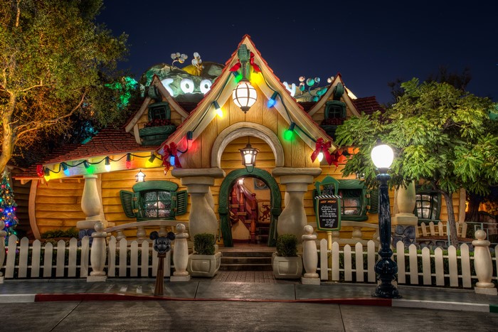 Mickey's Toontown House at Disneyland at Night
