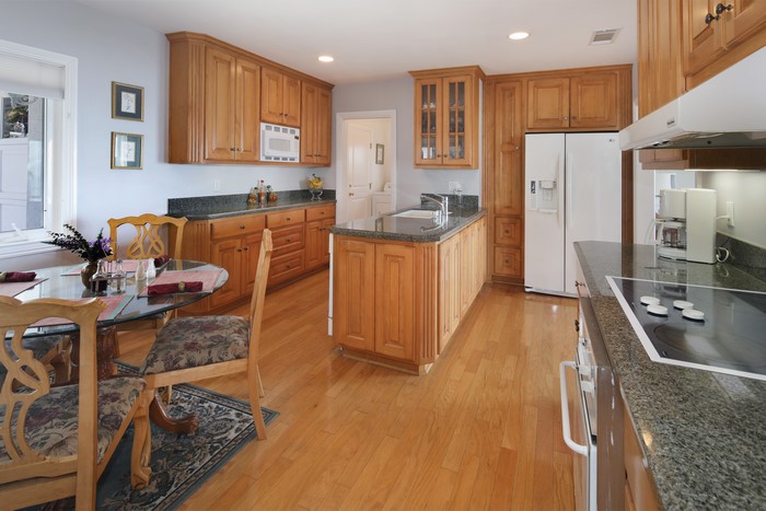 Kitchen with dining table and chairs