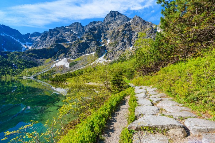 Morskie Oko Lake and Tatra Mountains Trail in Poland