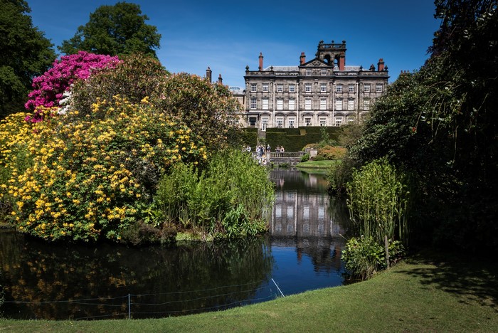 Biddulph Grange Garden, United Kingdom with Rhododendrons and Pond
