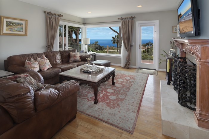 Living room with ocean view