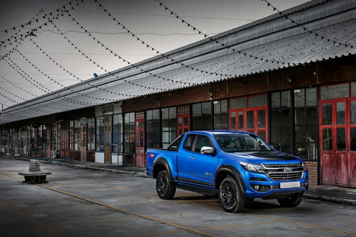 Blue Chevrolet Colorado Centennial XCab Pickup Truck
