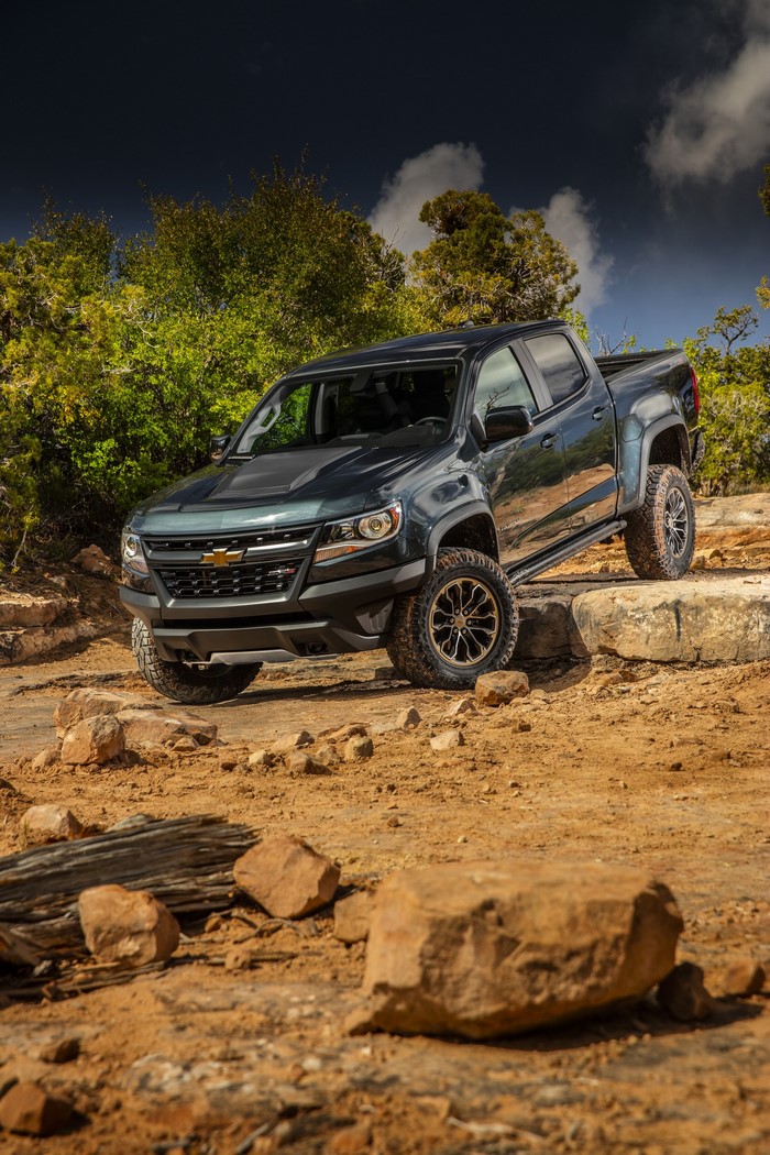 Chevrolet Colorado ZR2 Crew Cab on rocky terrain