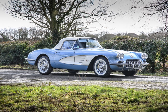 Light Blue 1960 Chevrolet Corvette Convertible