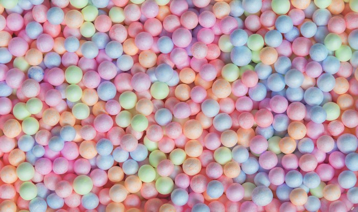 Multicolor balls texture