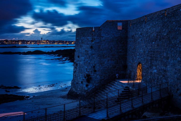 Fortress at Dusk in Port-Louis, Brittany, France