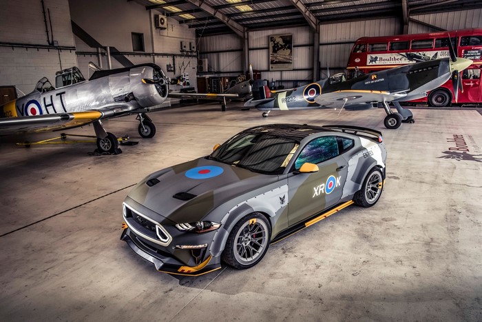 Ford Mustang GT Eagle Squadron in Hangar with Aircraft