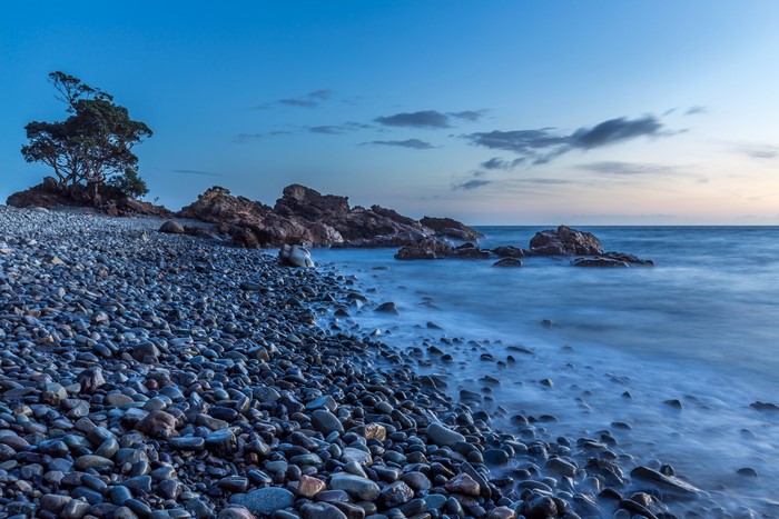 Waikawau Bay, New Zealand Coast at Evening