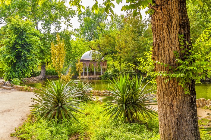 Maria Luisa Park Sevilla Spain Pond and Gazebo