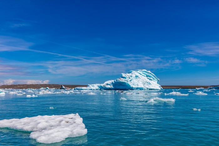 Icebergs in Jokulsarlon Glacier Lagoon, Iceland