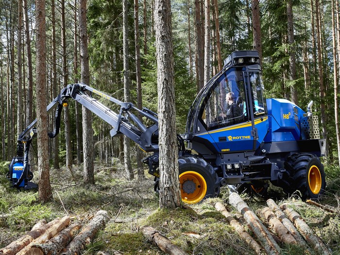 Rottne H8D Harvester in a Forest