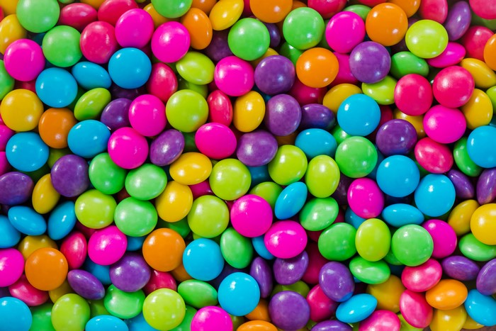 Vibrant 4K Colorful Candy Texture Close-Up