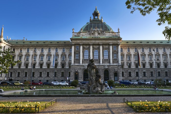 Palace and Fountain in Munich, Germany