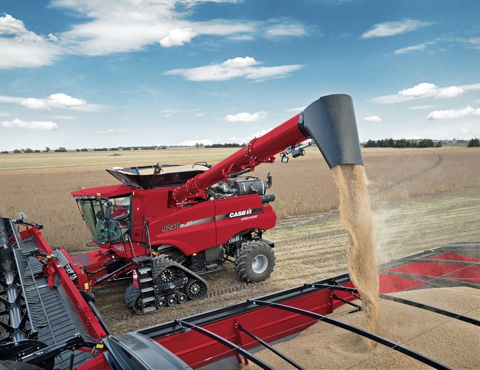 Case IH 9240 combine harvester in a field