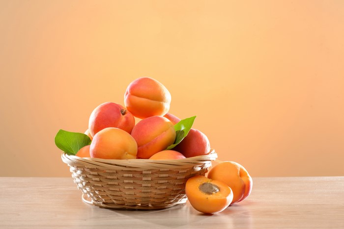 Apricots in a basket