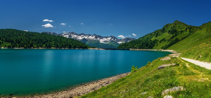 Lago Ritom, Switzerland, with Mountains and Lake