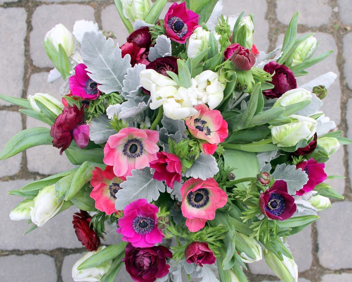 Bouquet of Anemones and Tulips