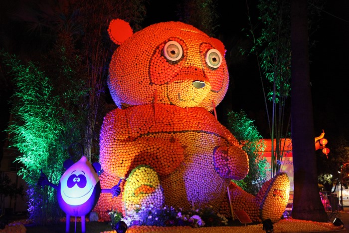 Giant Teddy Bear and Lemon Festival in Menton, France