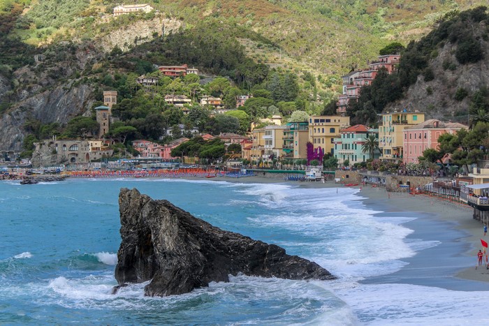 Monterosso beach and colorful houses, Cinque Terre, Italy